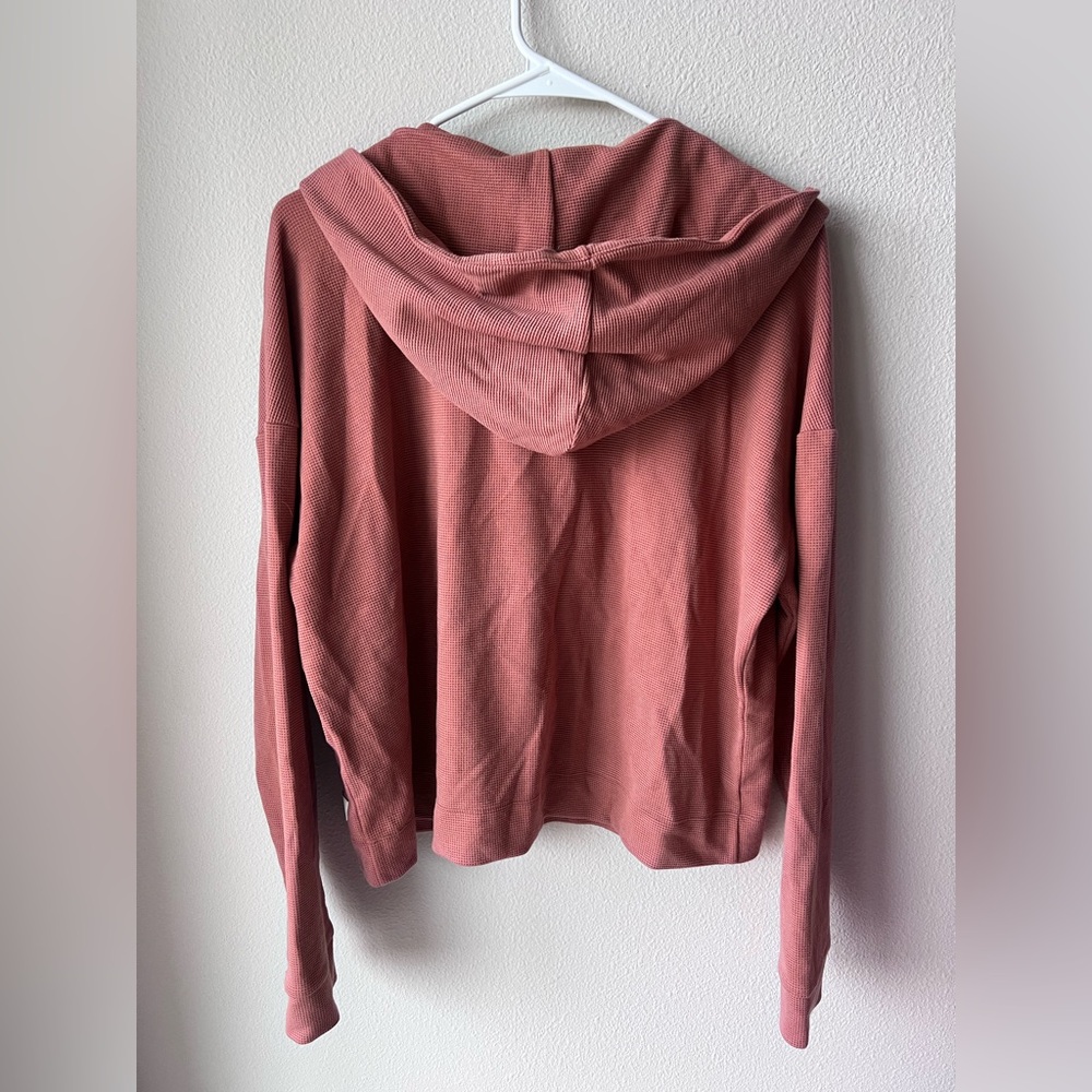 Vuori Bayview Rosewood Thermal Quarter Snap Hoodie. Women’s Size Large - Picture 4 of 6